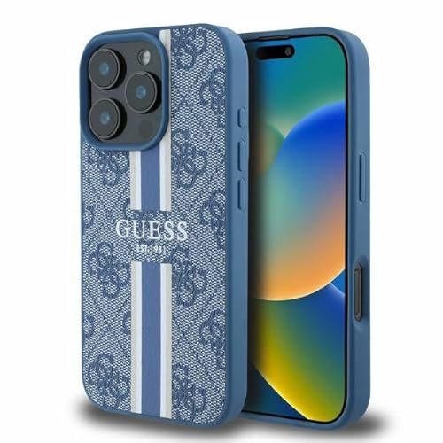 CG Mobile Guess GUHMP16XP4RPSB Hülle für iPhone 16 Pro Max 6.9" Blau hardcase 4G Printed Stripes