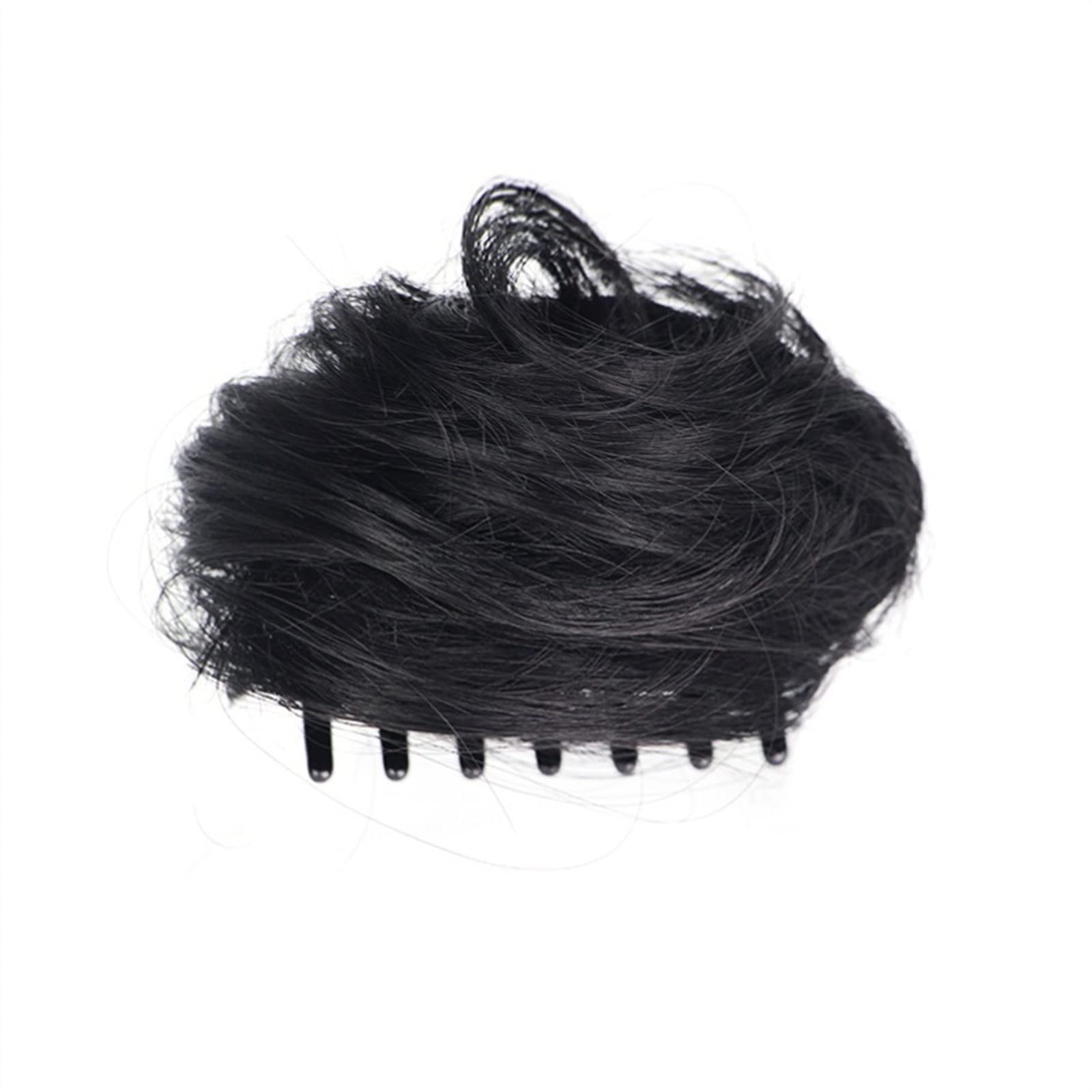 Bun Haarteile Dutt Messy Wavy Curly Scrunchies Clip-in-Claw-Haarknoten for die tägliche Party, synthetischer Chignon, zerzaustes Hochsteckfrisur-Haarteil, Haarverlängerung, Donut-Claw-Clip-Haar Brötch