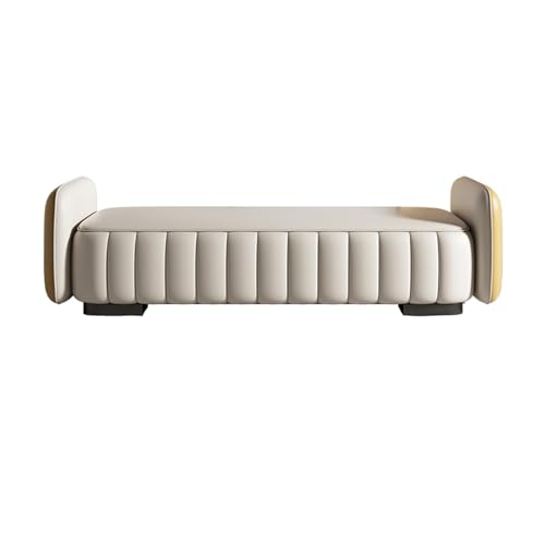 guiling-1986 Sitzbank für Schlafzimmer Schlafzimmer-Betthocker, gepolsterter Ottoman/Bank, Schuhwechselhocker, einfache Garderobenbank, Sofahocker Bettbank(Beige,150 * 50 * 48cm)