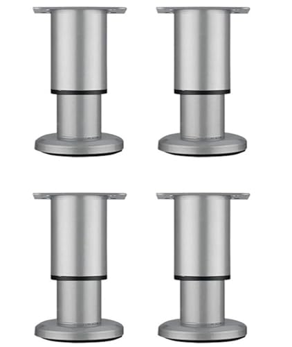 4Er Set Möbelfüße Möbelbeine Küchenschränke Edelstahl Runde Schrankfüße Tischbeine Höhenverstellbar Tischfuß Sofafuß Möbelbeine Für Möbel, Küchenschränke A,18-30cm