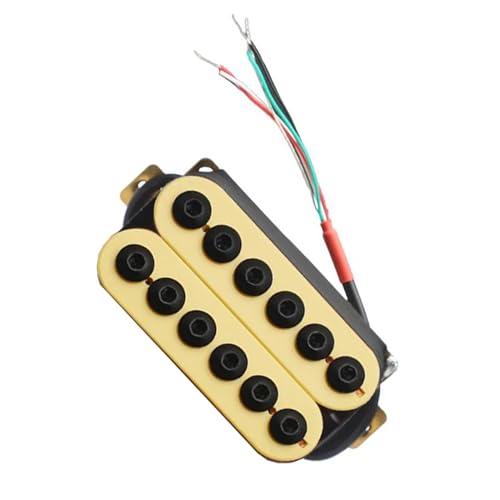 Einstellbare Metall Doppelspule Gelb E-gitarre Hals Pickups Kunststoff Spule Gitarre Teile Single-Coil-Tonabnehmer