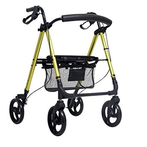 Gehhilfen, Rollatoren/Gehhilfen Gehhilfe-Rollator/Gehhilfe-Rollator für ältere Menschen, Einkaufsrollator/Gehhilfe-Rollator mit Sitz und Korb, leichter Senioren-Einkaufswagen, faltbar, verstellbar,