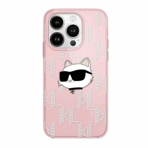 CG Mobile Karl Lagerfeld KLHCP14XHKLPCHP Hülle für iPhone 14 Pro Max 6.7" Rosa hardcase IML Choupette Head & Monogram