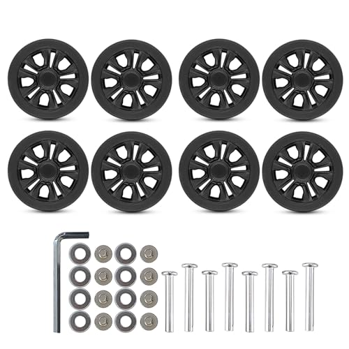 Ersatz Set Kofferspinner 8 55 X 11 Mm Gummiräder 2 Achsen Glattes Die Reparatur Beschädigter Trolleys