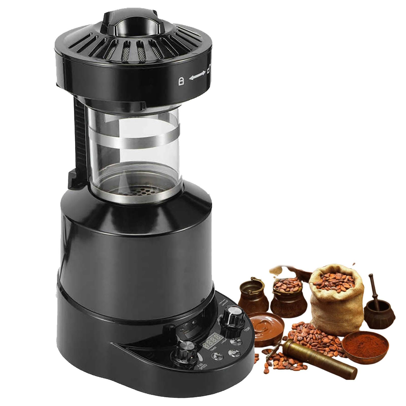 JMbpkduHs 120g Heim-Kaffeeröster, Kein Rauch, Mit Kühl-/Schälfunktion, Für Café, Laden/Zuhause, Kein Herd Erforderlich (Mit Timer), 220 V