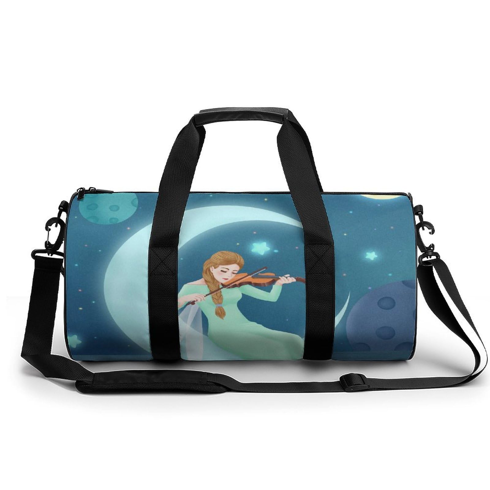 Starry Sky Girl Sport Duffel Bag Sporttasche Reisetasche Handgepäck Tasche Schwimmtasche Weekender Bag 45x23x23cm