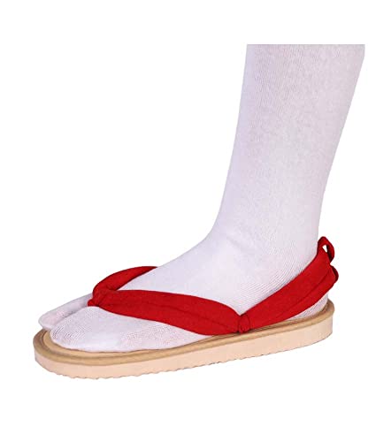 QYIFIRST Kimetsu no Yaiba Kyojuro Rengoku Cosplay Clogs Shoes slippers Sandals für Kostüm Rot Herren Damen 39 (Inside length 24cm)