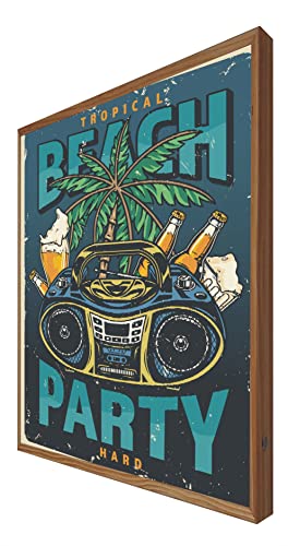 Vintage-Schild mit Licht LED Beach Party