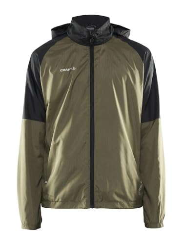 Craft CORE UNIFY WIND JACKET | Windjacke Herren M | Rift/Black | Mit weichem Mesh-Futter | 2 Reißverschlusstaschen | Verstellbare Kapuze | Windjacke Herren leicht | Windbreaker Herren