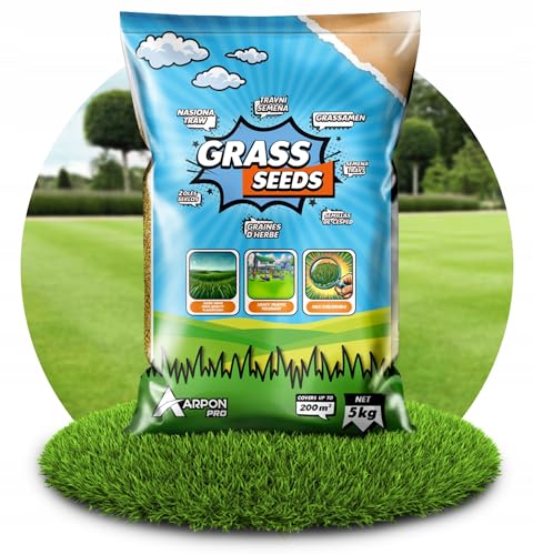 Premium Rasensamen schnellkeimend - Rasennachsaat 5kg - Grassamen für 200 qm Rasen - Rasensaat ideal für Neuansaat und Nachsaat - Gras-Saatgut Made in EU