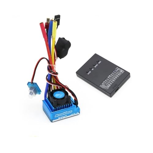 LSFWJP Wasserdichter 45A 60A 80A 120A bürstenloser ESC Elektrogeschwindigkeitsregler Staubdicht for 1/8 1/10 1/12 RC Car Crawler RC Bootsteil (Color : 45A with Card)