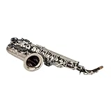 Gold lackiertes saxophon Alto Eb Tune Saxophon Messing Musikinstrument Silber Lack Sax Mit Fall Mundstück(Leather bag)