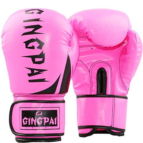 Box Handschuh Boxhandschuhe Kinder Boxhandschuhe für Kickboxen Boxtrainingshandschuhe Boxsackhandschuhe Schlaghandschuhe pink,8oz