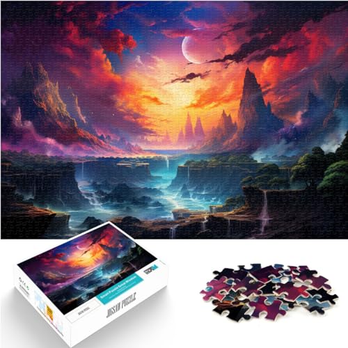 Puzzle-Geschenk, Fantasie-Farblandschaft, 1000 Teile, Premium-Puzzle, Holzpuzzle, Spielzeug, Puzzle, Lernspiele, Stressabbau-Puzzle, 1000 Teile (50 x 75 cm)