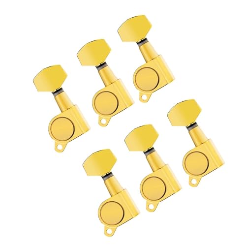 Strings Tuning Pegs Mechaniken Für Gitarre Gitarren-Stimmkopf, Gold/Chrom/Schwarz, volle Größe, versiegelte, langlebige Saiten-Stimmstifte (Color : Gold)