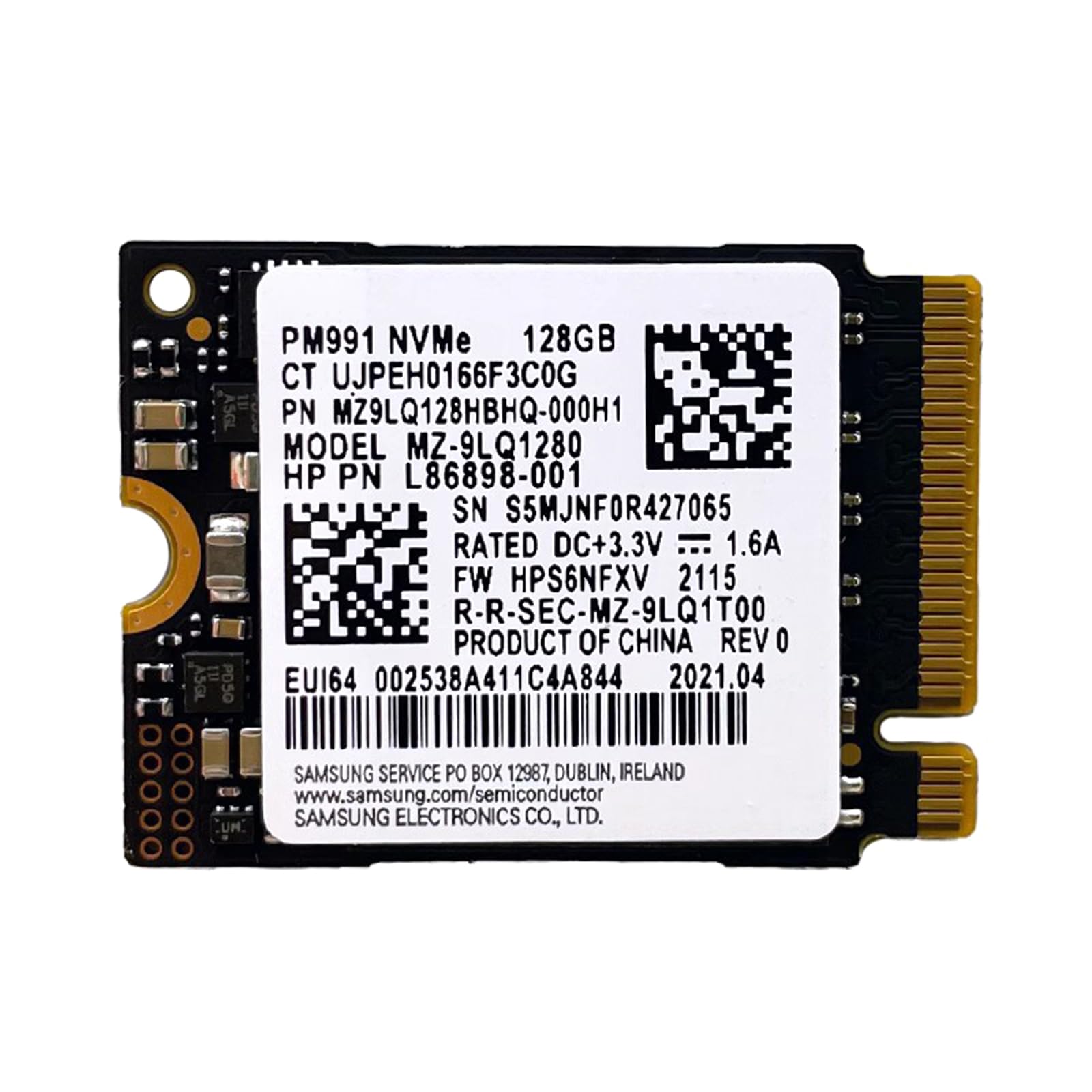 AYPOHU 128 SSD PM991 Interne SolidState 2230 NVME Speicherfestplatte PCIE3.0 Laptops Tablets PC