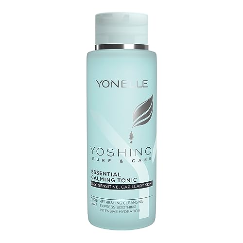 YONELLE Gesichtswasser mit Hyaluronsäure D-Panthenol Jeju-Blütenessenz - YOSHINO PURE & CARE - Toner Gesicht für Trockene, empfindliche und Couperose-Haut – 400 ml – Beruhigende