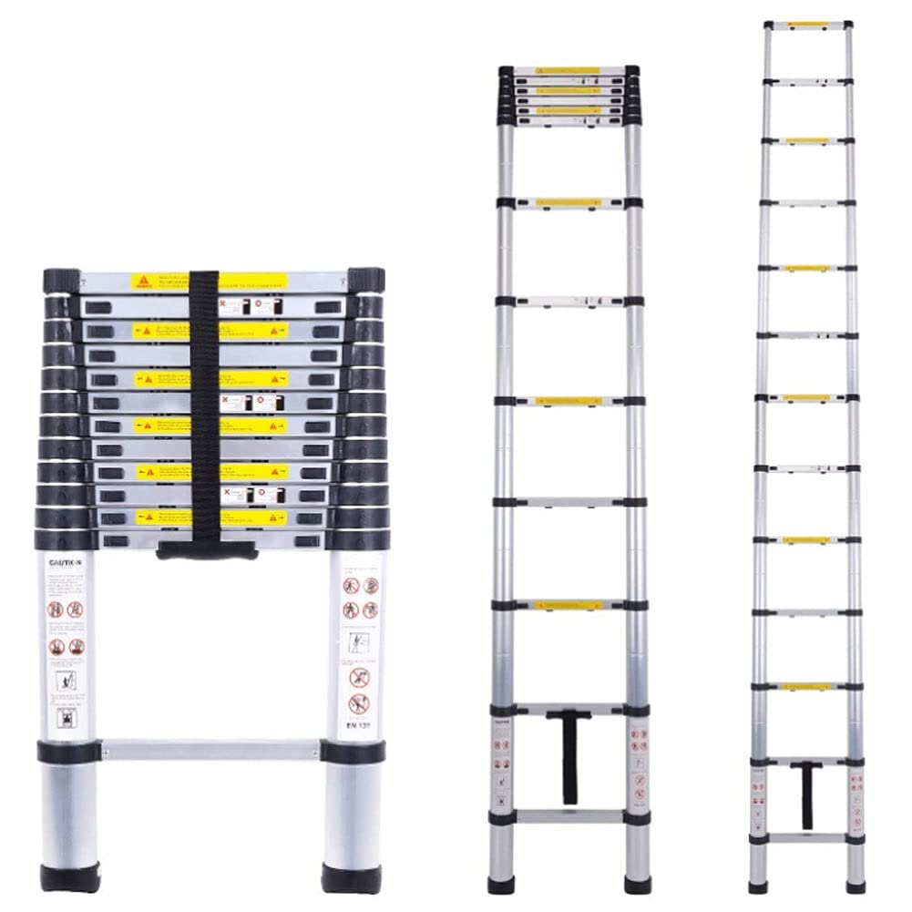 RASOANOA Teleskopleiter Teleskopleiter Mehrzweck-Aluminium-Teleskopleiter-Verlängerung Ausziehbare tragbare Leiter Faltbare Leiter Ehe interessant Ambitious