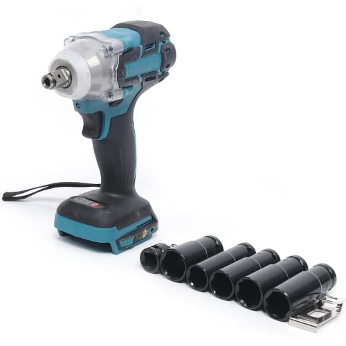 Elektro-Schlagschrauber, 18V 1/2'' 520Nm Schlüssel Power Tool mit LED-Licht Akku Bürstenloser Schlagschrauber