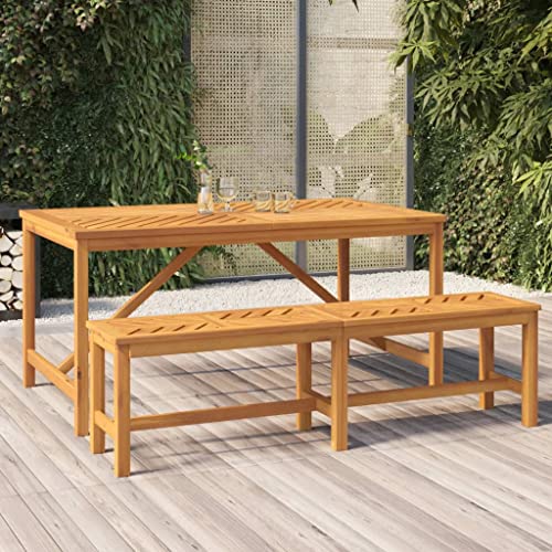 KLYEON Garten-Esstisch 150x90x74 cm Massivholz Akazie,Stilvoller Gartentisch aus Akazienholz mit Fischgrätenmuster für Terrasse und Garten Gartenmöbel & Zubehör