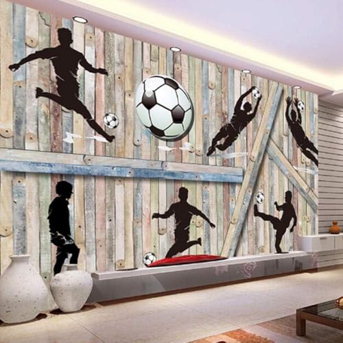 Reliefbrett Fußballspiel 3D Tapete Poster Restaurant Schlafzimmer Wohnzimmer Sofa TV Dekorative Wand-250cm×170cm