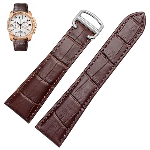 BANDKIT Uhrenarmband für Cartier Tank Calibre Serie, echtes Leder, mechanische Uhr für Damen und Herren, 20 mm, 22 mm, 23 mm, 25 mm, 22 mm, Achat