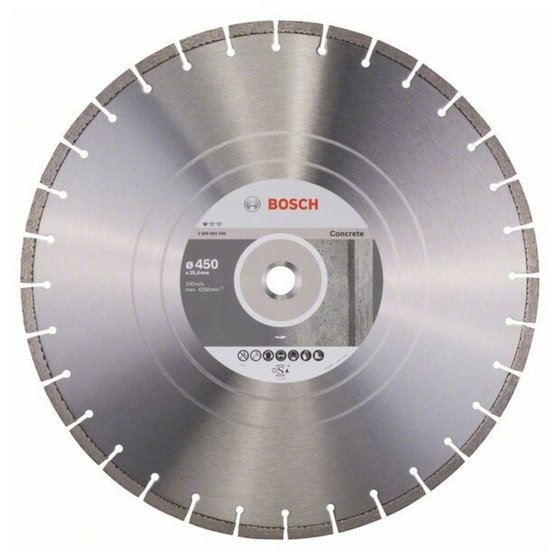 Bosch - Diamanttrennscheibe Standard for Concrete, 450 x 25,40 x 3,6 x 10mm (2608602546)