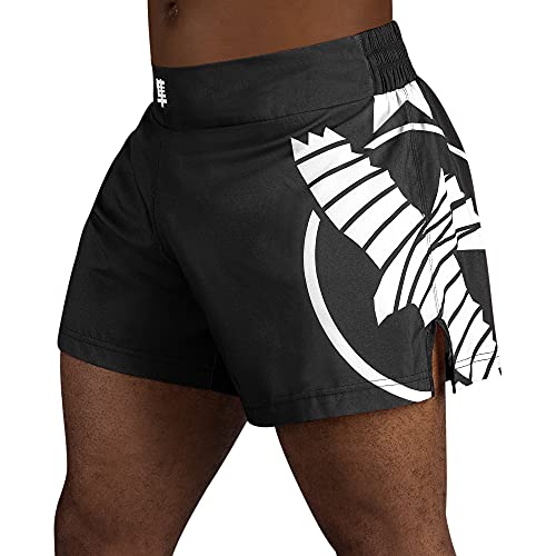 Hayabusa Icon Kickbox-Shorts für Herren, Schwarz, Groß