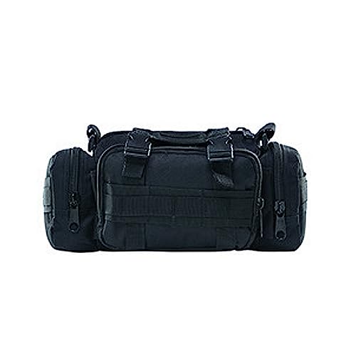 LIbgiubhy Multifunktionale Angelausrüstungstasche, Ködertasche, Outdoor-Umhängetasche, Hüfttasche, große Kapazität, wasserdicht, Camping-Gürteltasche, Farbe: Schwarz