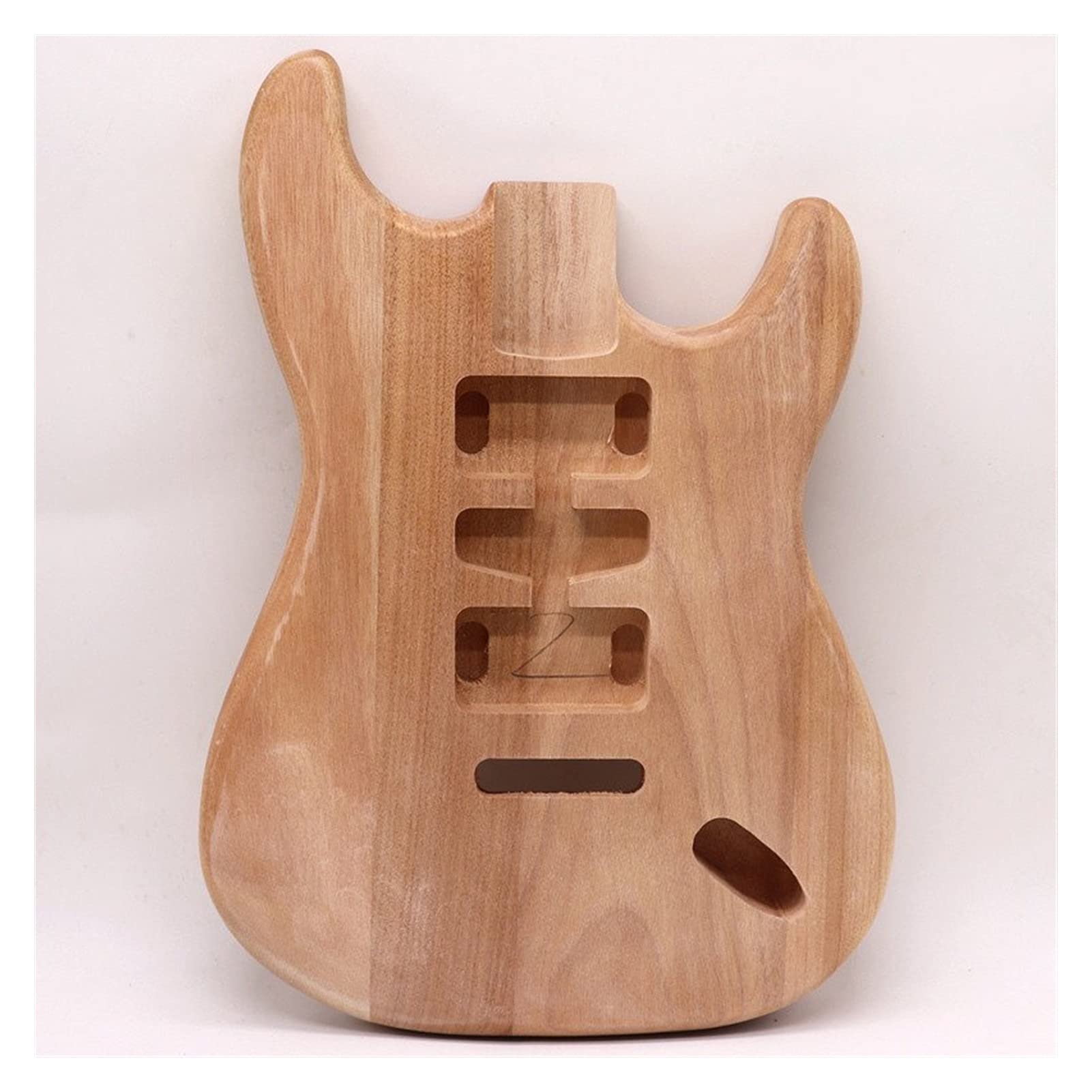 Gitarrenkorpus unfertig Körper Okoume Holz Ohne Kontrolle Funktion Loch Holzfarbe Unfertiger Gitarrenfass DIY.E-Gitarrenteile