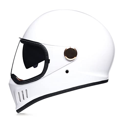 KEFFOR Retro Motorrad Helme, Vintage Motocrosshelme DOT/ECE-zugelassener, Motorradhelm Integralhelme,Motorrad-Halbhelm Mit Offenem Gesicht Herren Damen (Color : B, Size : XL=61-62cm)