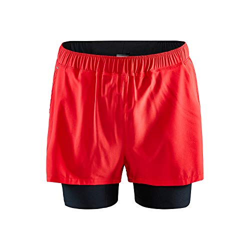 Craft Herren Advance Essence 2-In-1 Stretch Shorts, hellrot, Größe S