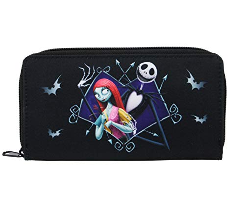 The Nightmare Before Christmas NBX Jack & Sally börse mit ReiÃŸverschluss, Schwarz