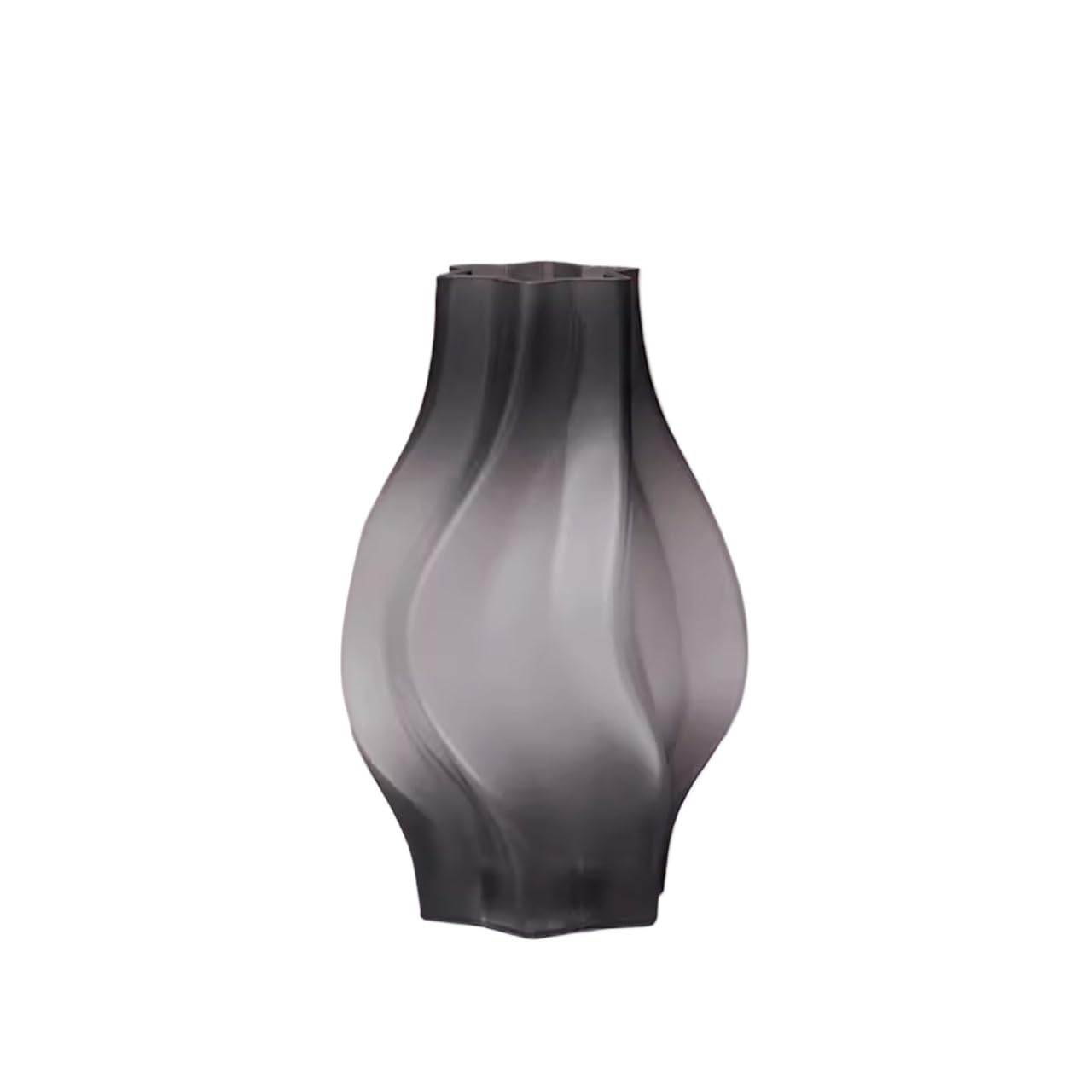 Mittelstücke dekorative Vase Glasvase, mattiert, Neue Blumen- und Lilienvase, Wohnzimmerdekoration und Ornamente für Büro, Wohnküche(Grigio,Klein)