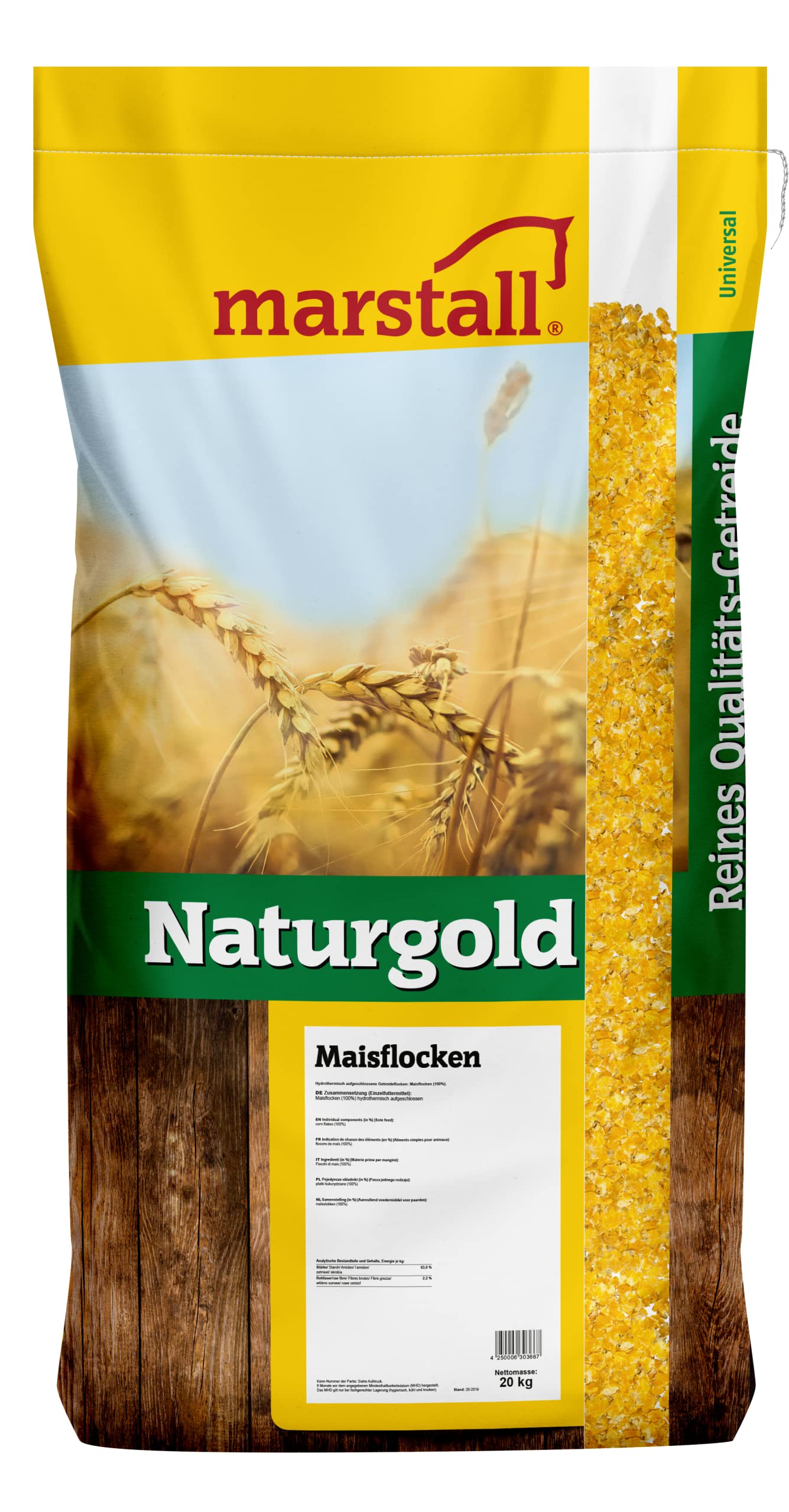 marstall Premium-Pferdefutter Maisflocken, 1er Pack (1 x 20 kilograms)