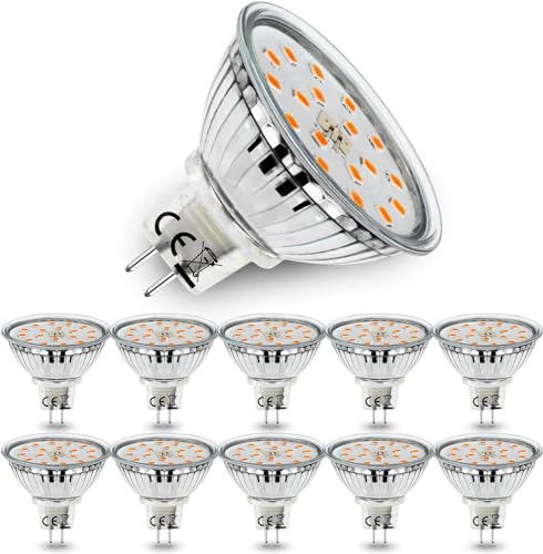 5 W GU5.3 LED MR16 Leuchtmittel AC/DC 12 V Strahler WarmweiÃŸ 5 W 45 W Halogenlampen 120 ° Abstrahlwinkel, 10 Stück