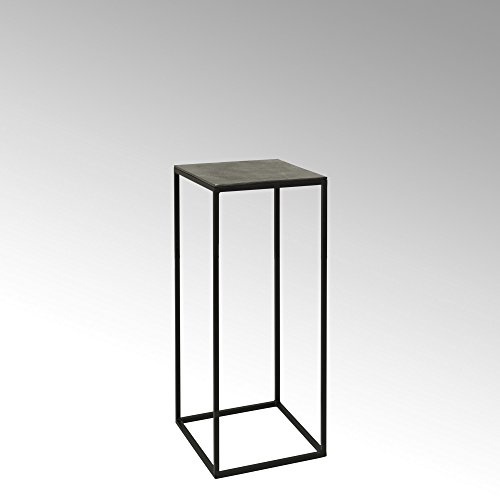 Lambert Dado Säule Alu Finish klein 30 x 30 x H70 cm, Metall, Graphit, schwarz, One Size