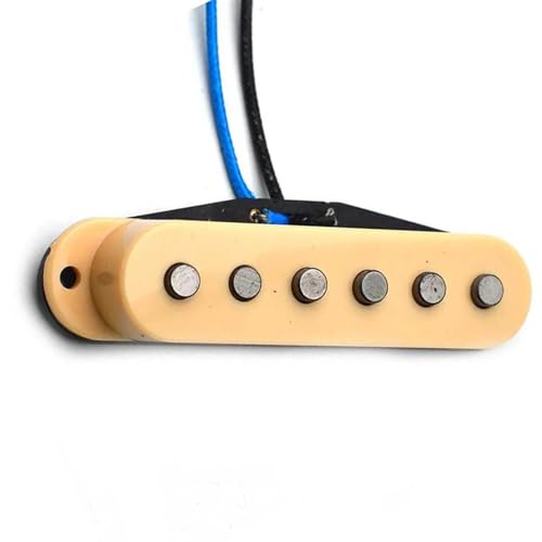 Single Coil Staggered Top Fiber Bobbin Pickup E-Gitarre Pickup Hals/Mitte/Steg 50/50/52 Mm Gelb e gitarren tonabnehmer (Color : 52mm(Bridge))