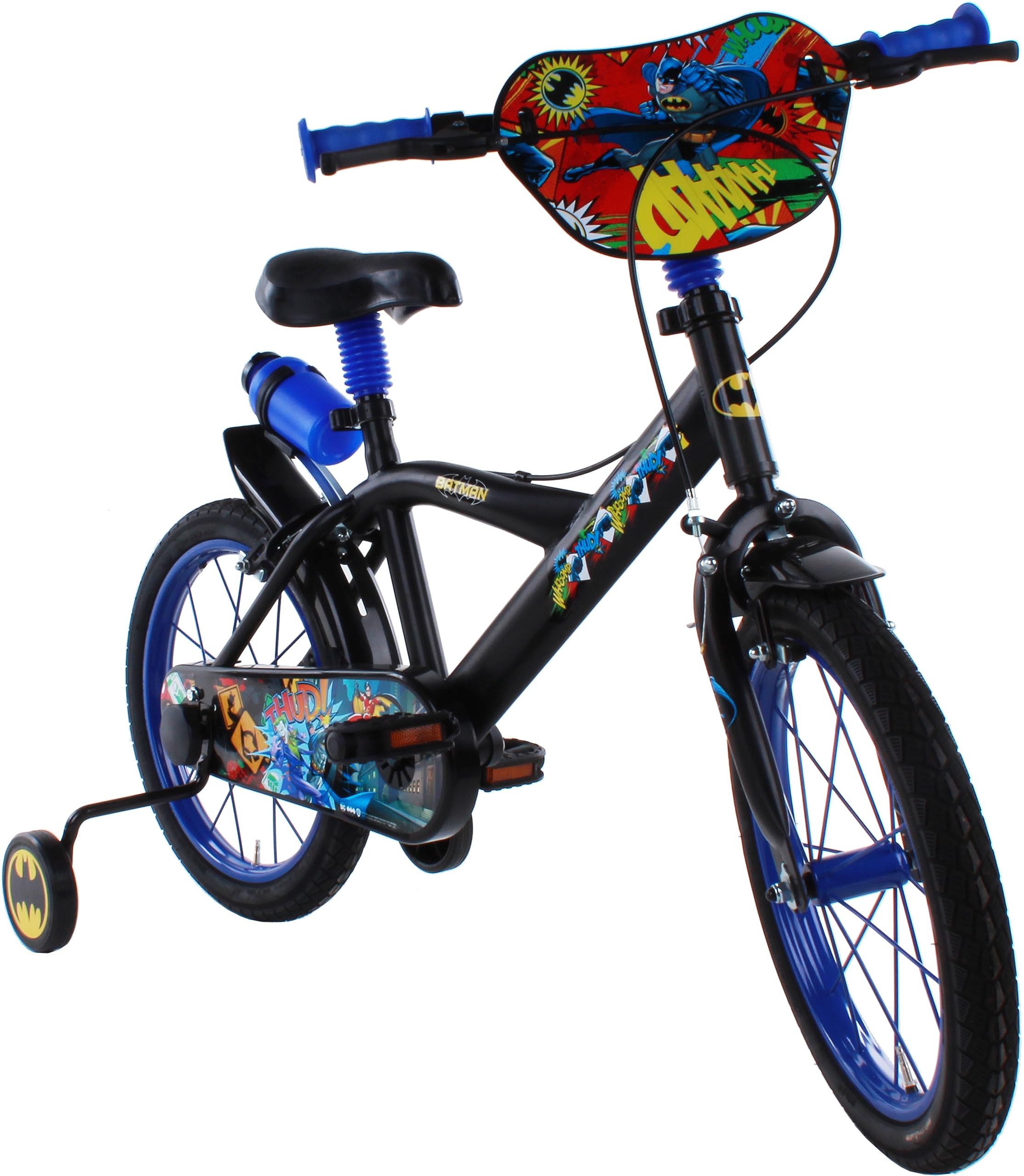 ALBRI Babys (Jungen) Bicicletta Da 14 Pollici Di Batman Zoll Fahrrad, Schwarz