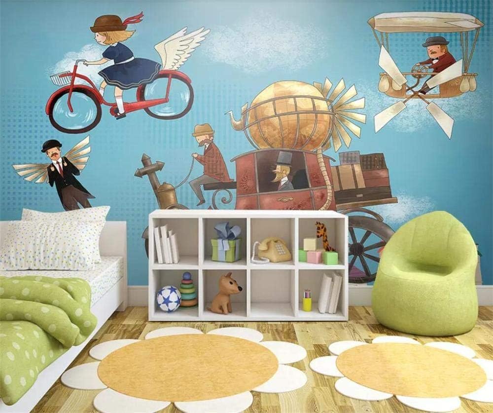 Architektur Flugfahrrad 3D Tapete Poster Restaurant Schlafzimmer Wohnzimmer Sofa TV Dekorative Wand-150cm×105cm