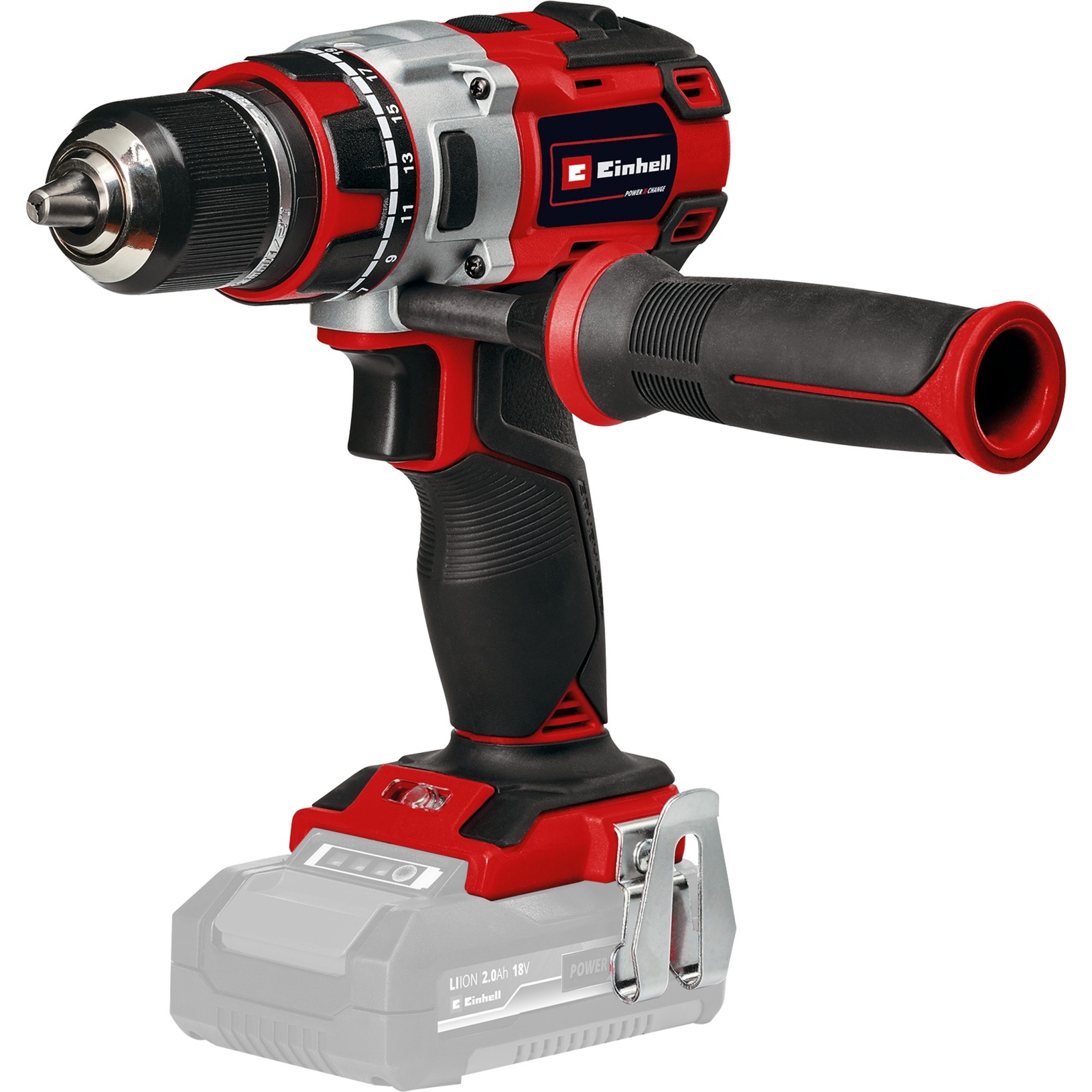 Einhell Professional Akku-Bohrschrauber TP-CD 18/80 Li BL-Solo Power X-Change (18 V, Brushless, 80 Nm, 13 mm Bohrfutter, 2 Gang, 19 Drehmomentstufen, Bohrstufe, ohne Akku)