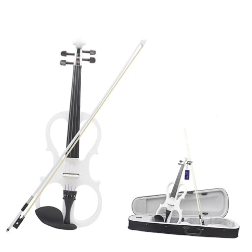 Standard Violine 4/4 Elektrische Violine Weiße Oberfläche Ahornplatte