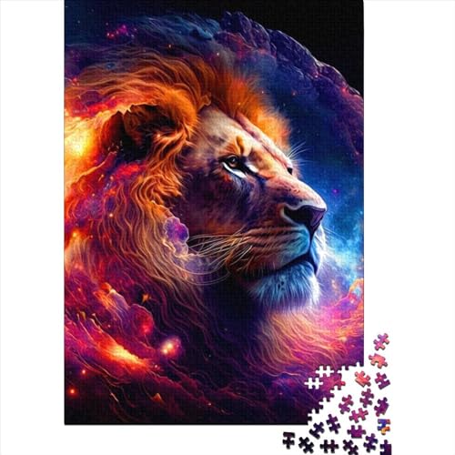 Löwe Holzpuzzle für Erwachsene Puzzle 1000 Teile Puzzle für Erwachsene Puzzle Geschenke Dekomprimierendes geistiges Lernspielzeug 75x50cm