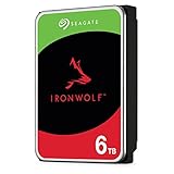 Seagate IronWolf 6 TB interne Festplatte NAS HDD, 3.5 Zoll, 5400 U/Min, 256 MB Cache, SATA 6 Gb/s, silber, inkl. 3 Jahre Rescue Service, Modellnr.: ST6000VN006