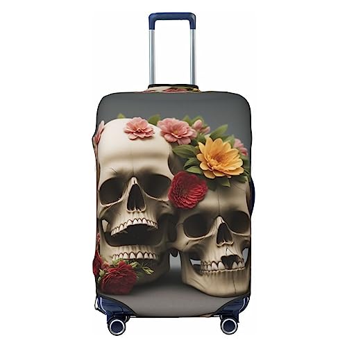 Miniks Reisegepäckhülle mit Blumenmotiv, strapazierfähig, passend für 45,7 - 81,3 cm große Gepäckstücke, Größe XL, Schwarz, X-Large