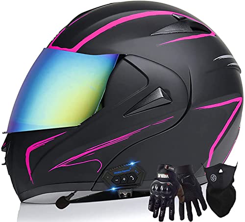 Modulare Motorradhelme Bluetooth Helm DOT/ECE-Zertifizierung Klapphelm Motorradhelme Touring-Helme Integrierter Bluetooth-Kopfhörer Mit Lautsprechern Für Automatisches Beantworten