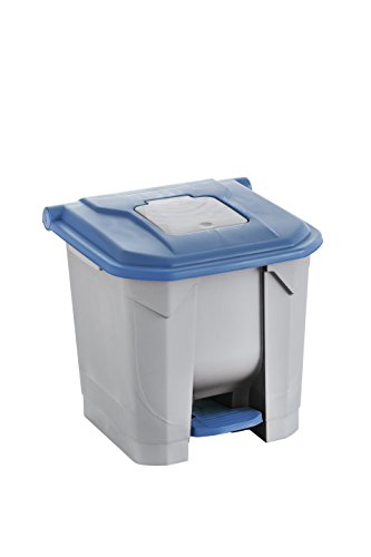 Maya Professional Tools 09104 Papierkorb mit Pedal und Inneneimer, 30 l, Blau