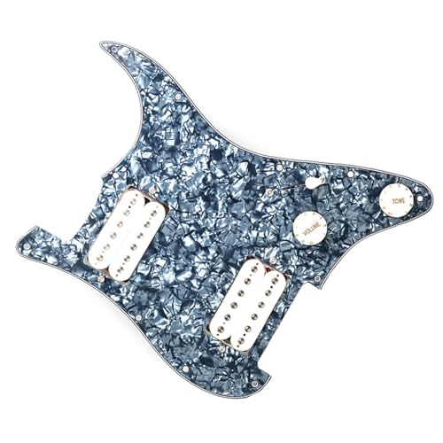 Standard-Pickguard-Tonabnehmer HH Schlagbrett für E-Gitarre, komplettes Set mit Schaltkreis-Frontabdeckung, Standard-Tonabnehmer-Teile-Set (Color : 3)