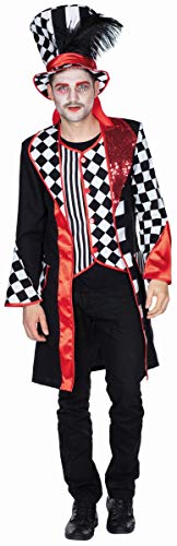 Herren Kostüm Pierrot Harlekin Frack Mantel Pedrolino schwarz weiß Fasching (54)