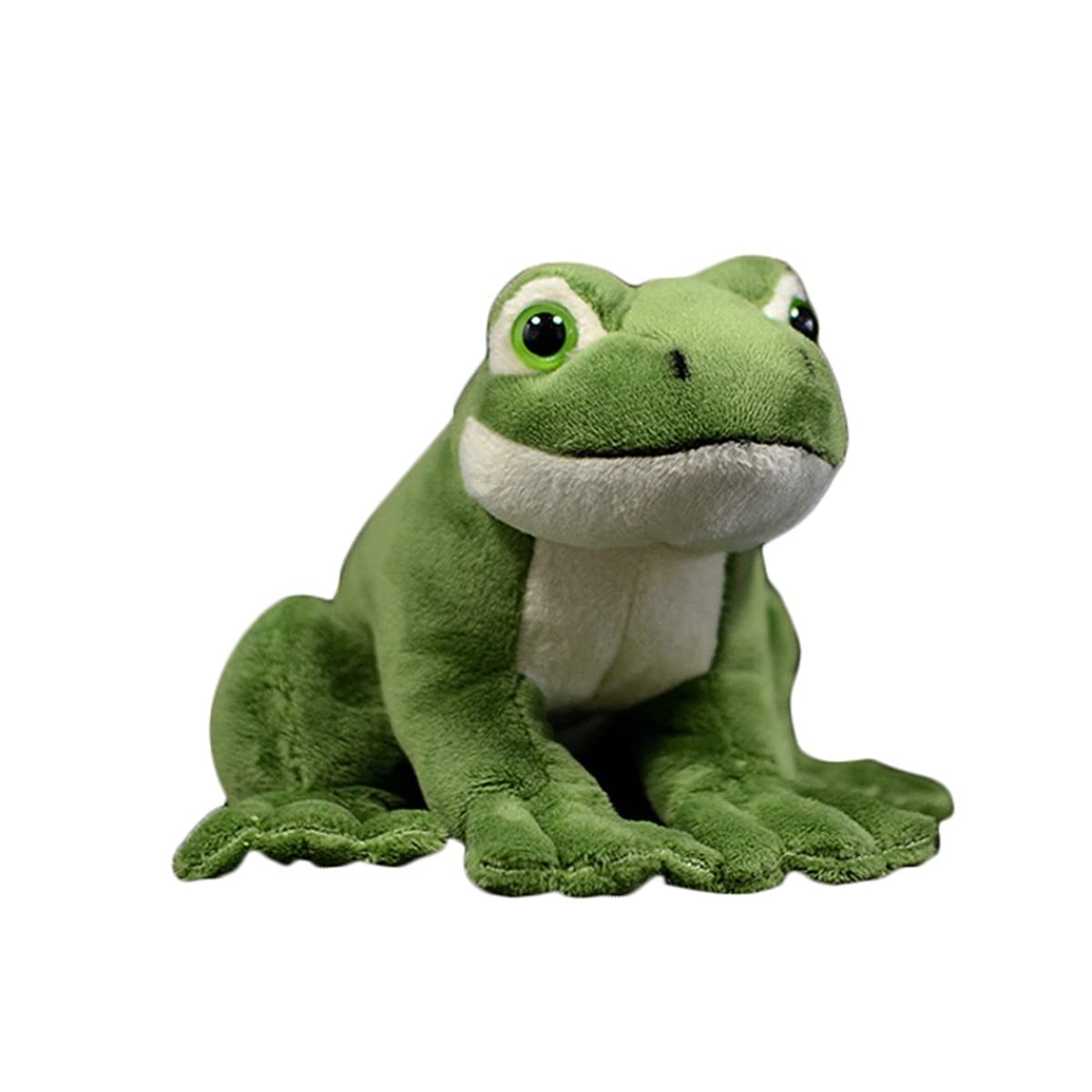 DANAIM Frosch-Plüschtier, 15,7 cm, Grüner Frosch, Stofftier, Lebensecht, Amphibien-Reptilien-Plüschkissen, Umarmungsspielzeug, Geschenke for Kinder, Heimdekoration